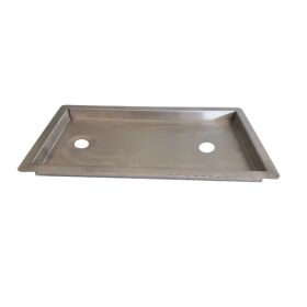 Stainless steel drip tray to let in including glass shower 4 parts 480x313mm
