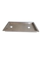 Stainless steel drip tray to let in including glass shower 4 parts 480x313mm