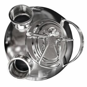 Cleaning container 10 L stainless steel 2 fittings of your choice