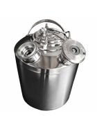 Cleaning container 10 L stainless steel 2 fittings of your choice