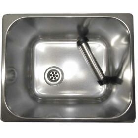 Stainless steel / PE flushing stand for use without a permanent water connection
