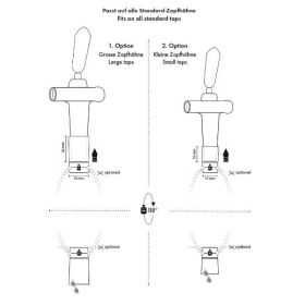 TAP CAP - Zapfhahnverschluss Silikon mit Kette - goldfarben