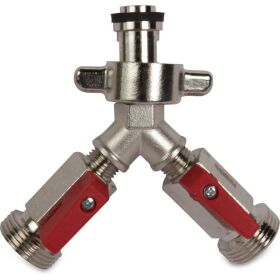 Stopcock 2-way for pressure reducer 2x3 / 4 "outlet