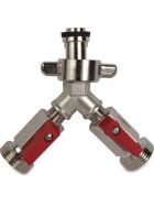 Stopcock 2-way for pressure reducer 2x3 / 4 "outlet