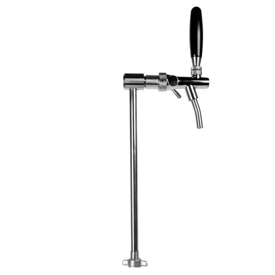 Stainless steel keg dispenser with compensator tap