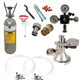 Accessory set for dispensing systems 2 kg CO² + flat cone