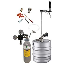 Flat keg (type A) tap fitting with keg dispenser 2 kg CO²