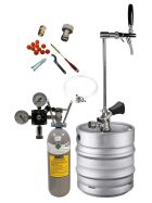 Flat keg (type A) tap fitting with keg dispenser 2 kg CO²
