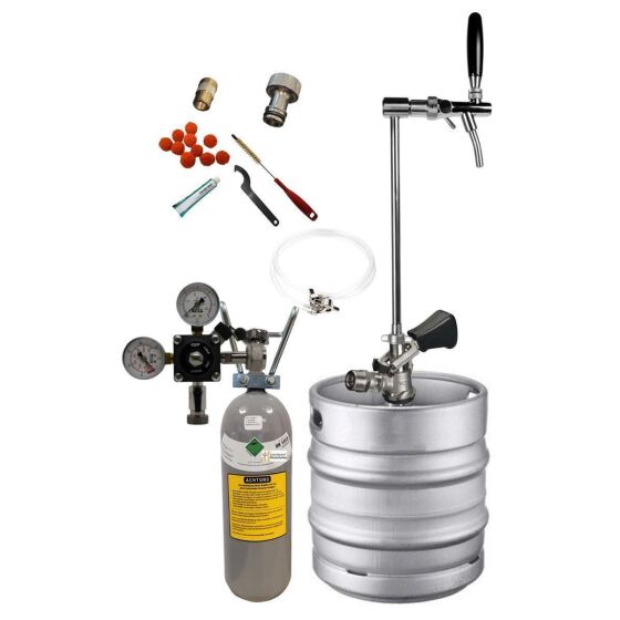Korbkeg (type S) tap fitting with keg dispenser 2 kg CO²