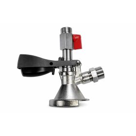 Beer shut-off valve for attaching 5/8 "kegs
