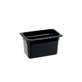 Gastronorm container, polycarbonate, black, GN 1/4 (150 mm)