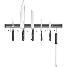 Magnetic knife holder with 5 hooks l = 450 mm