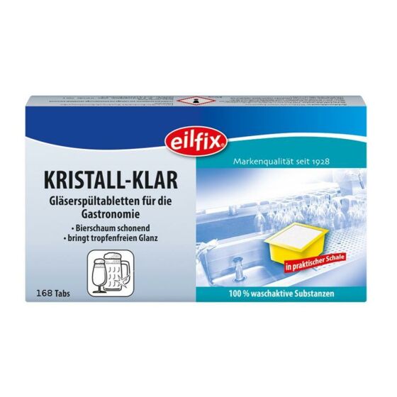 Kristall Klar 168 tabs glass washing tablets