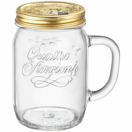 Quattro Stagioni glass beaker including lid, 0.75 liters