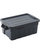 Storage container with lid, gray 53 l