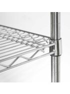 Storage rack made of chrome steel 610x455x1800 mm