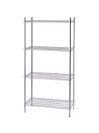 Storage rack made of chrome steel 910x455x1800 mm