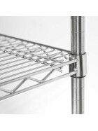 Storage rack made of chrome steel 910x455x1800 mm
