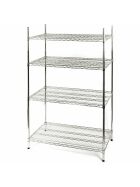 Storage rack made of chromed steel, dimensions 1220x610x1800 mm (WxDxH)