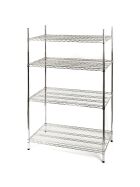 Lagerregal aus Chromstahl 1825x610x1800 mm (BxTxH)