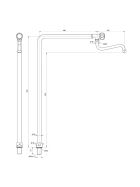 Kaltwasser-Standventil, H. 650 mm