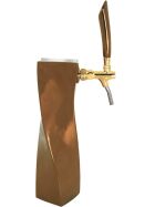 Schanksäule Modell "Flax" 1-leitig Bronze mit Goldeinsatz Hahngewinde