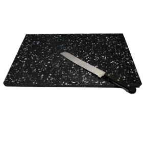Cutting board black / white 40 x 19.5 cm