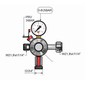Micromatic pressure reducer for series connection
