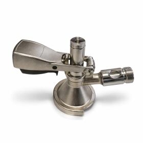 Flach Zapfkopf Ausgang seitlich mit geringer Aufbauhöhe