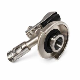 Flach Zapfkopf Ausgang seitlich mit geringer Aufbauhöhe