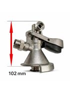 Flach Zapfkopf Ausgang seitlich mit geringer Aufbauhöhe