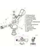 Flach Zapfkopf Ausgang seitlich mit geringer Aufbauhöhe