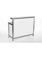 GDW long drink counter made of stainless steel 1.25m White Foamlite Black