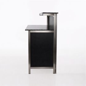 GDW Longdrinktheke aus Edelstahl 1,25m Weiß PE Schwarz/Weiß