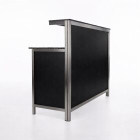 GDW Longdrinktheke aus Edelstahl 1,25m Weiß PE Schwarz/Weiß