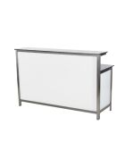 GDW long drink counter made of stainless steel 2m White Foamlite Black