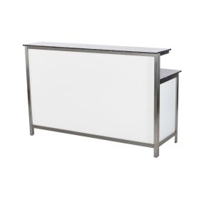 GDW long drink counter made of stainless steel 2m white PE black / white