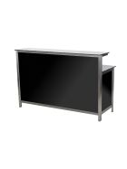 GDW long drink counter made of stainless steel 2m black PE stracciatella
