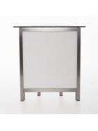 GDW corner piece for long drink counters, stainless steel