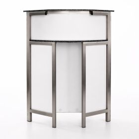 GDW 45° Eckteil für Longdrinktheken Edelstahl Weiß PE Schwarz/Weiß