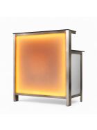 Long drink bar with LED RGB light box