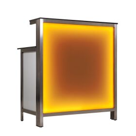 Long drink counter with LED RGB light box 1.5 m Foamlite Black