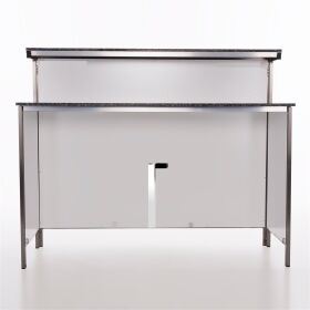 Long drink counter with LED RGB light box 1.5 m Foamlite Black