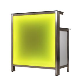 Long drink counter with LED RGB light box 1.5 m Foamlite Black