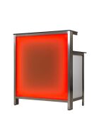 Long drink counter with LED RGB light box 1.5 m Foamlite Black