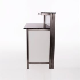 Long drink counter with LED RGB light box 1.5 m PE black/white