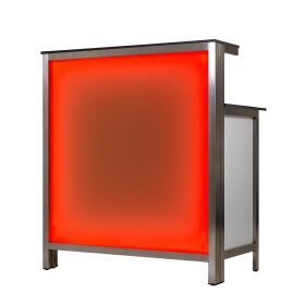 Long drink counter with LED RGB light box 2m Foamlite Black