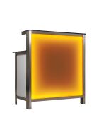 Long drink counter with LED RGB light box 2m Foamlite Black