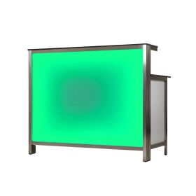 Long drink counter with LED RGB light box 2m PE black / white