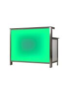 Long drink counter with LED RGB light box 2m PE black / white